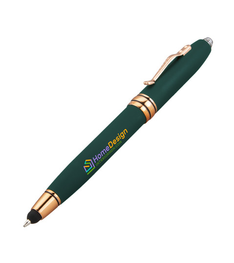 Royale Tech Soft Touch Triple Function Copper Pen - Full Colour Imprint