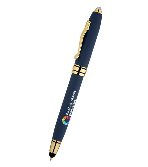 Royale Tech Soft Touch Triple Function Pen - Full Colour Imprint