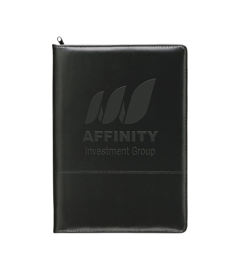 Script Zippered Padfolio