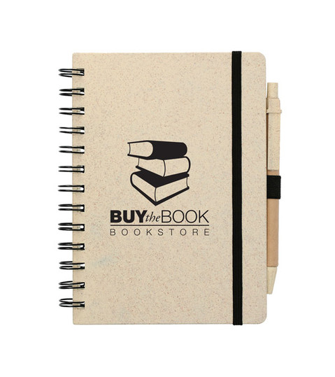 Eco Elements Wheat Straw Notebook With Pen