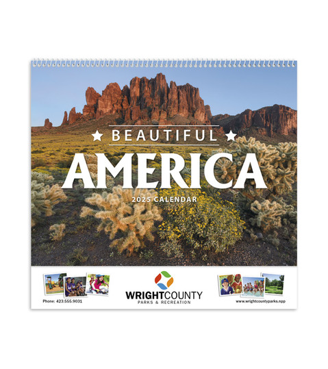 Beautiful America Wiro Wall Calendar
