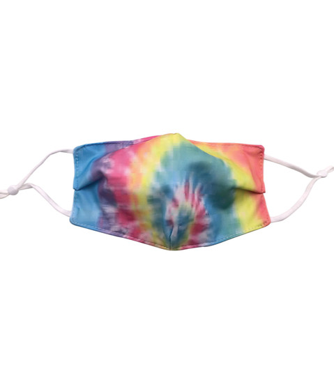 Tie Dye with White Straps Mask - No imprint