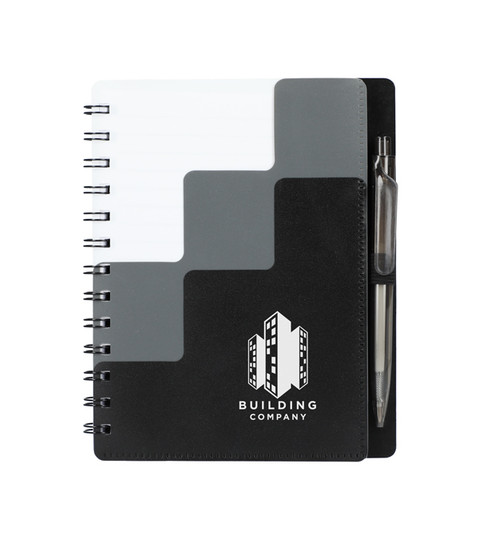 5 x 7 Recycled Pace Spiral Notebook with Pen 1-Color Imprint