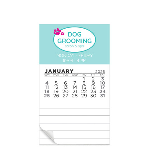 Add-A-Pad 12 Month Calendar Magnet with Writing Pad