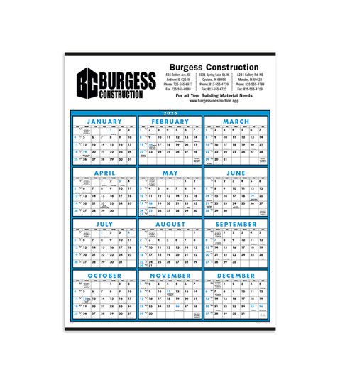 Span-A-Year Calendar Non-Laminated 2026