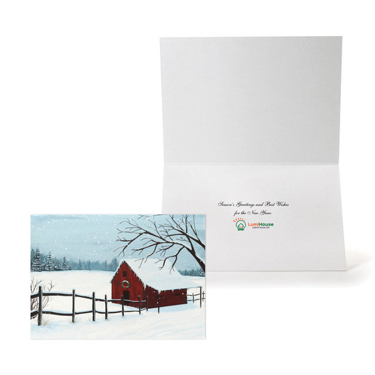 Premium Winter Barn Holiday Card