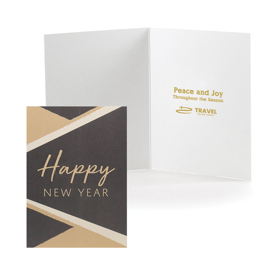 Geometric Happy New Year Greeting Card