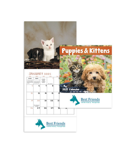 Puppies & Kittens - Mini Wall Calendar