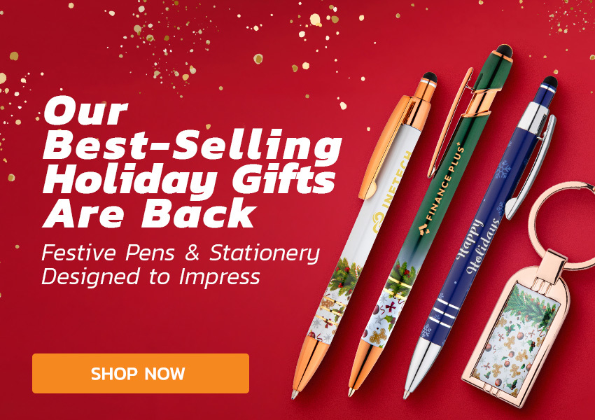 Festive Pens with Logo