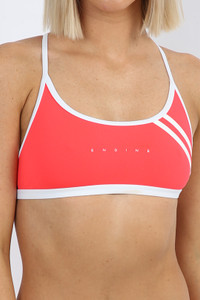 Capri Tie Back Top - Neon Cherry