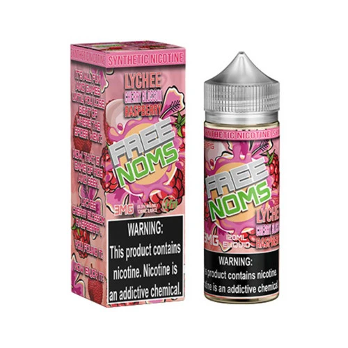 Free Noms Lychee Cherry Blossom Raspberry Tobacco Free Nicotine E-Liquid 120ml