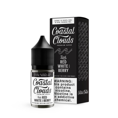 Coastal Clouds Iced Red White & Berry (bom Pop) Salt Nic E-Liquid 30ml