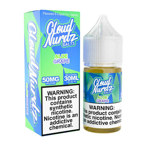 Cloud Nurdz Aloe Grape Salt Nic Synthetic Nicotine E-Liquid 30ml