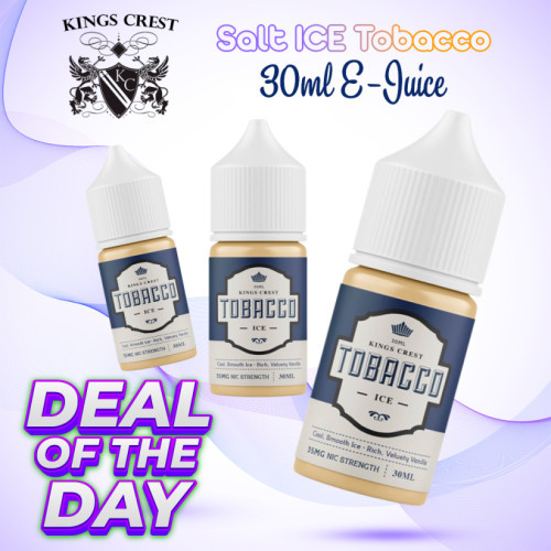 King's Crest ICE Tobacco Salt Nic E-Liquid 30ml