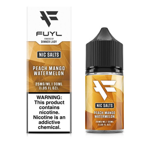 Dinner Lady Peach Mango Watermelon FUYL Salt Nic E-Liquid 30ml