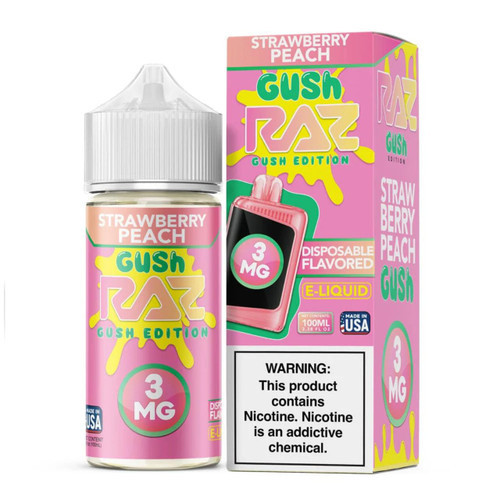 Pod Juice x RAZ Strawberry Peach Gush Tobacco Free Nicotine E-Liquid 100ml