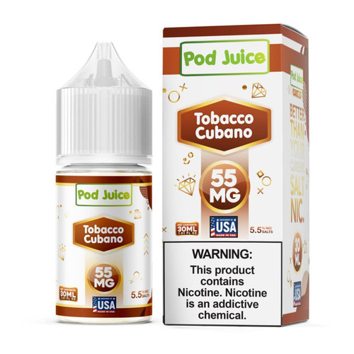 Pod Juice Tobacco Cubano Salt Nic Tobacco Free Nicotine E-Liquid 30ml
