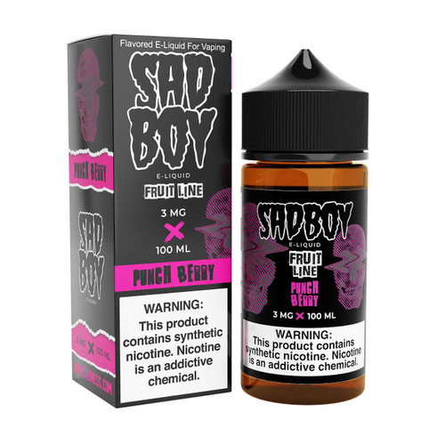 SadBoy FruitLine Punch Berry Synthetic Nicotine E-Liquid 100ml