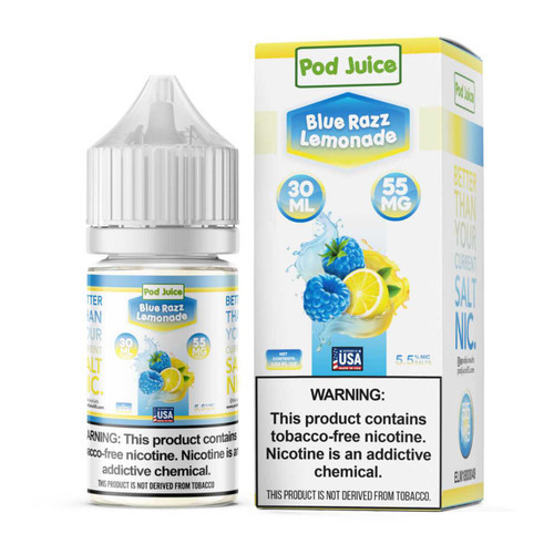 Pod Juice Blue Razz Lemonade Salt Nic Tobacco Free Nicotine E-Liquid 30ml