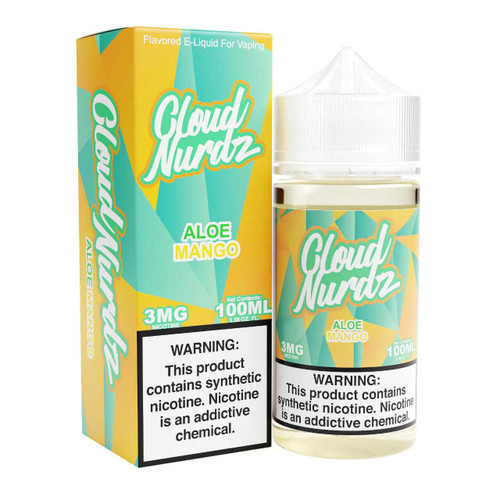 Cloud Nurdz Aloe Mango Synthetic Nicotine E-Liquid 100ml