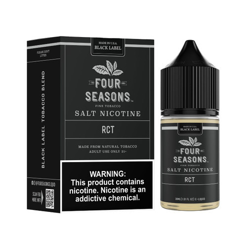 Four Seasons Black Label - Roasted Coffee Tobacco (rct) Salt Nic E-Liquid 30ml
