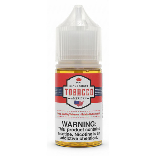 King's Crest American Tobacco Salt Nic E-Liquid 30ml