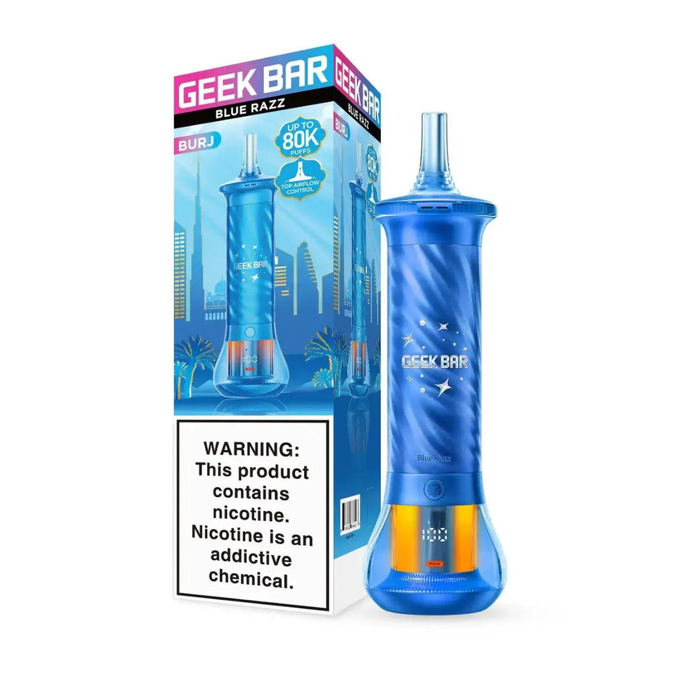 Geek Bar Burj Hookah 80K Puff Disposable Blue Razz