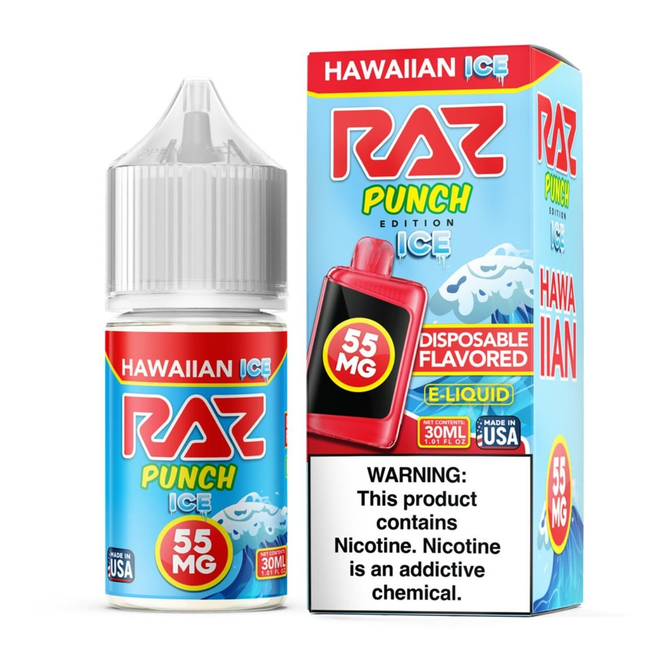 Pod Juice x RAZ Hawaiian Ice Salt Nic Tobacco Free Nicotine E-Liquid 30ml