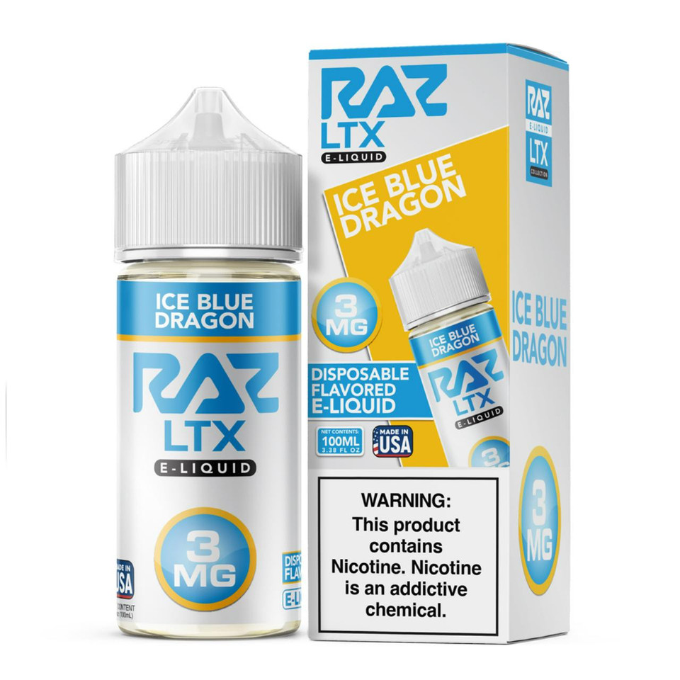 Pod Juice x RAZ LTX Iced Blue Dragon Tobacco Free Nicotine E-Juice 100ml