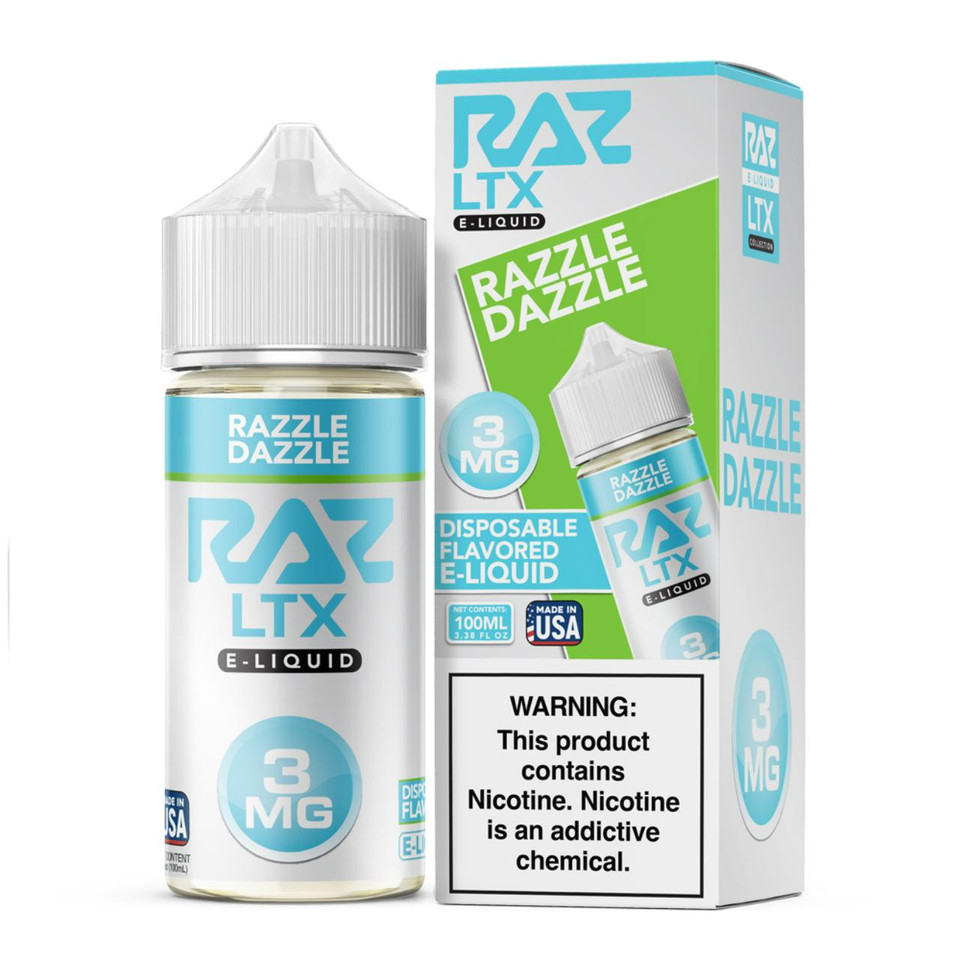Pod Juice x RAZ LTX Razzle Dazzle Tobacco Free Nicotine E-Juice 100ml