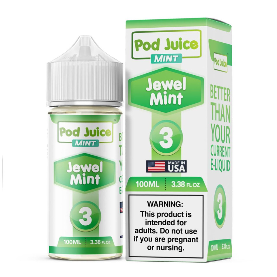 Pod Juice Jewel Mint Nixodine 100ML E-Juice