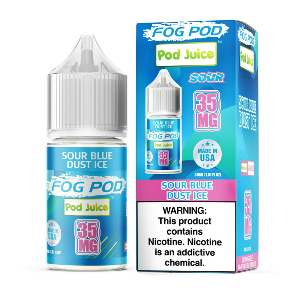 Fog Pod X Pod Juice Salt Sour Blue Dust Ice 30ml E-Juice