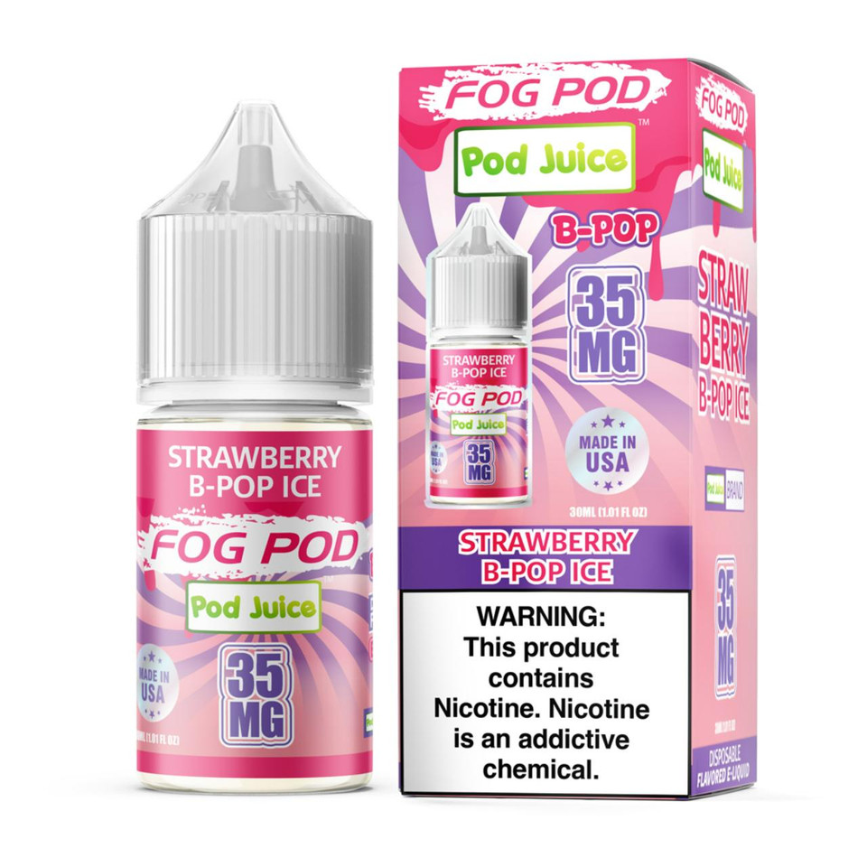 Fog Pod X Pod Juice Salt Strawberry B-Pop Ice 30ml E-Juice