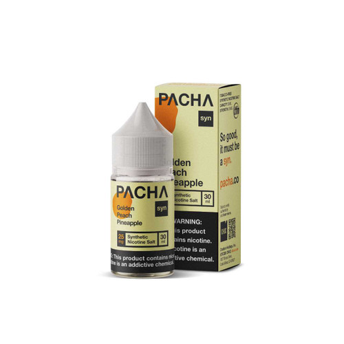 Pacha Golden Peach Pineapple Salt Nic Synthetic Nicotine E-Liquid 30ml