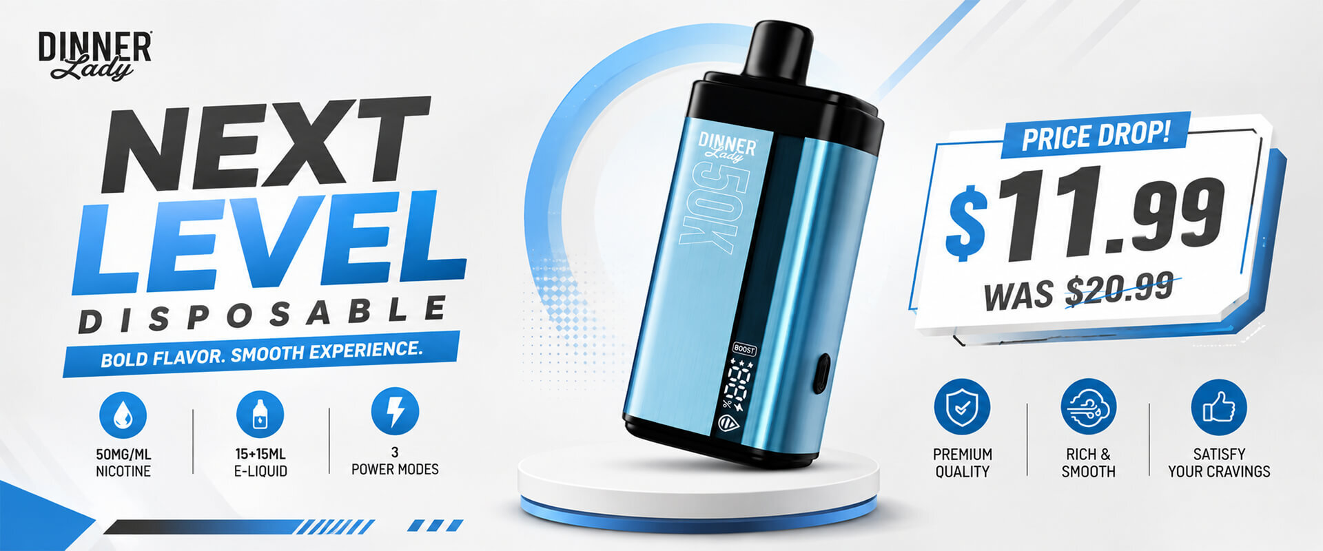 Price Drop - Dinner Lady Disposable Vape 50000 Puffs
