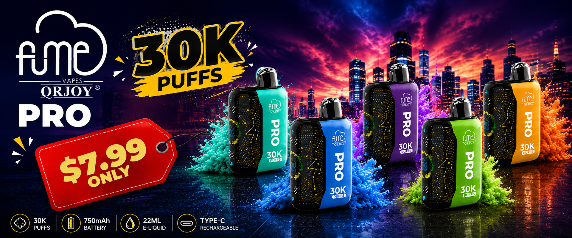 FUME Pro Disposable Vape 30000 Puffs