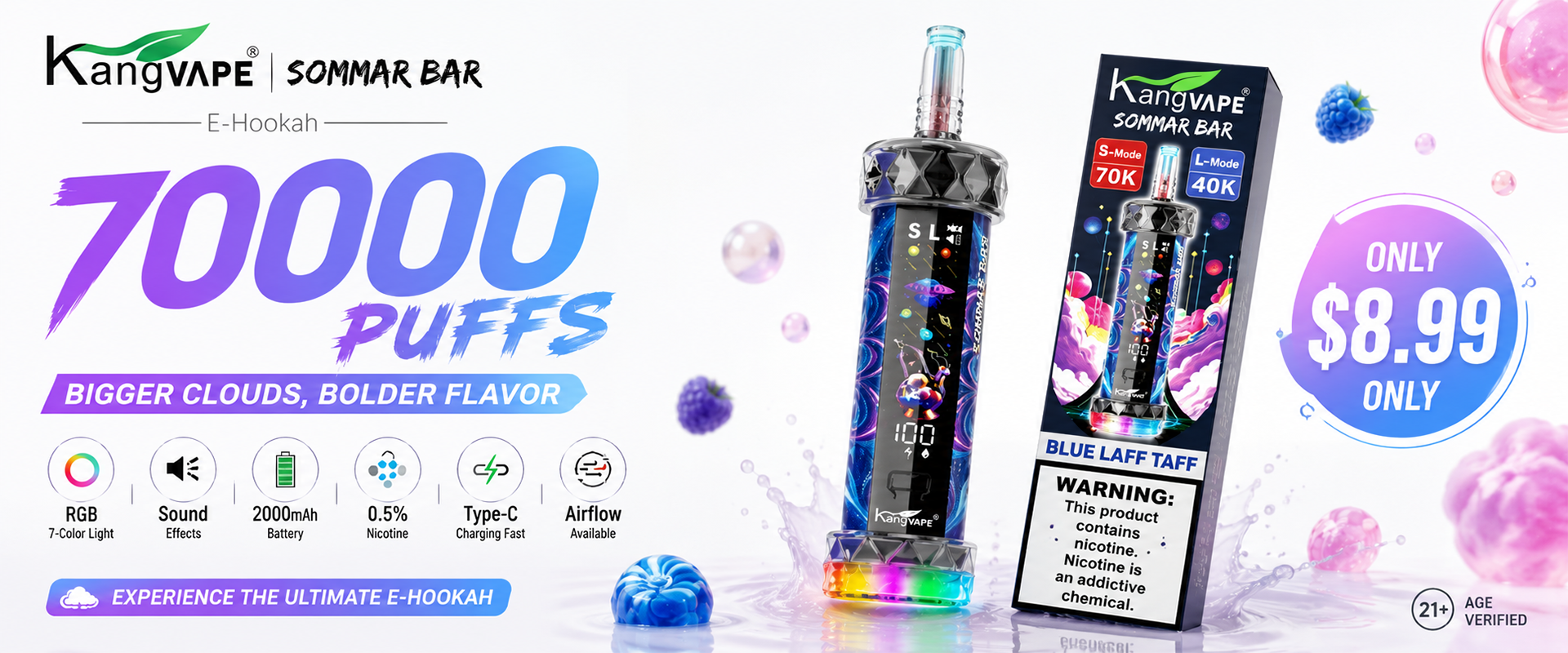 Kangvape Sommar Bar Disposable Vape 70000 Puffs - lowest Price 