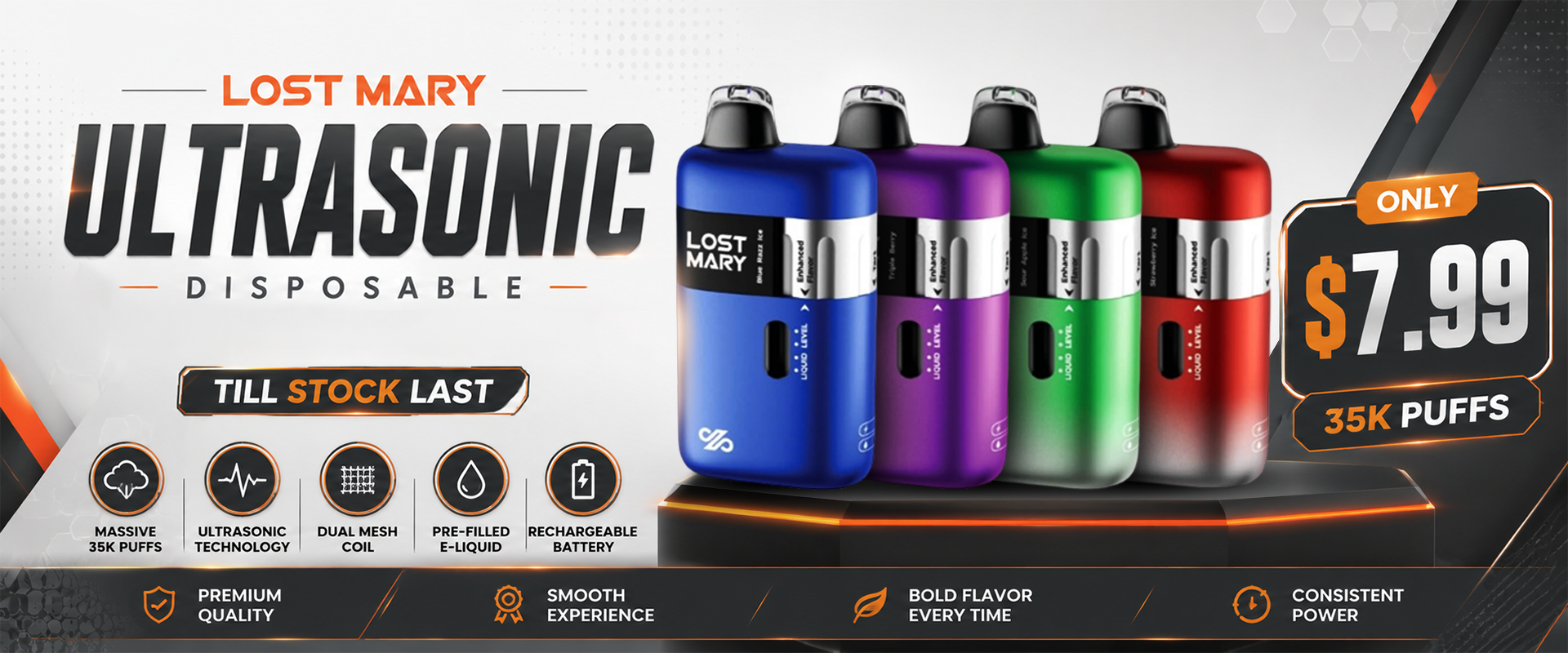 Lost Mary Ultrasonic Disposable Vape 35000 Puffs