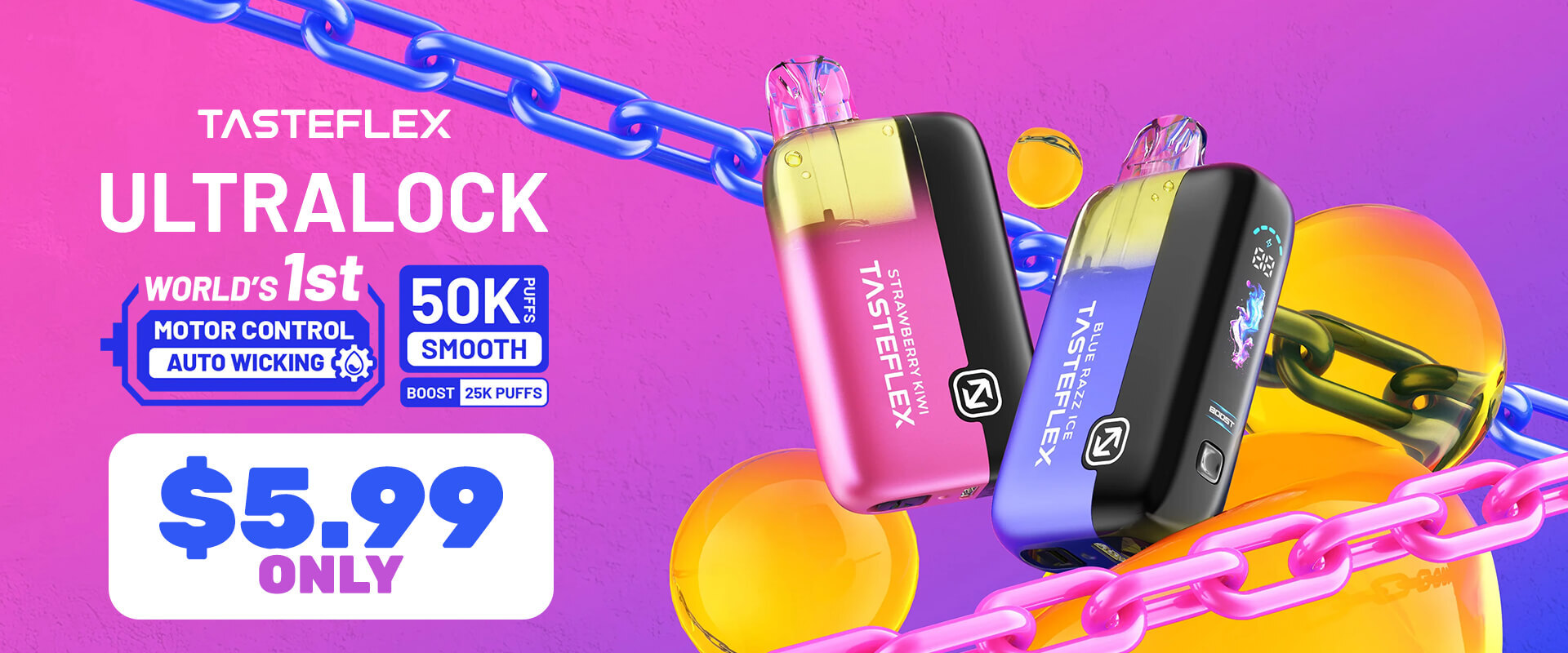 TasteFlex UltraLock 50K Puff Disposable
