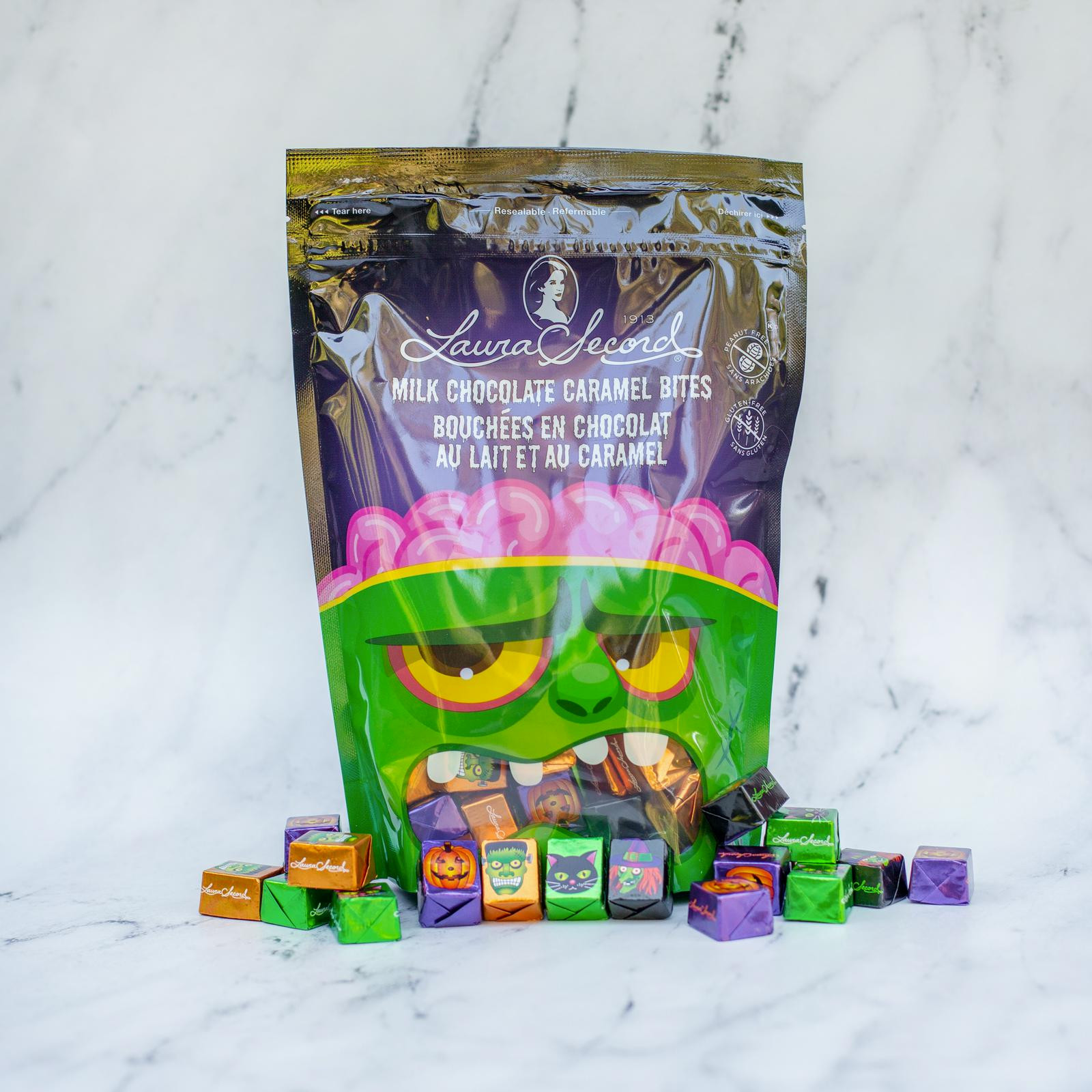 Sac de bouchées chocolat au lait et caramel 480 g [86738]