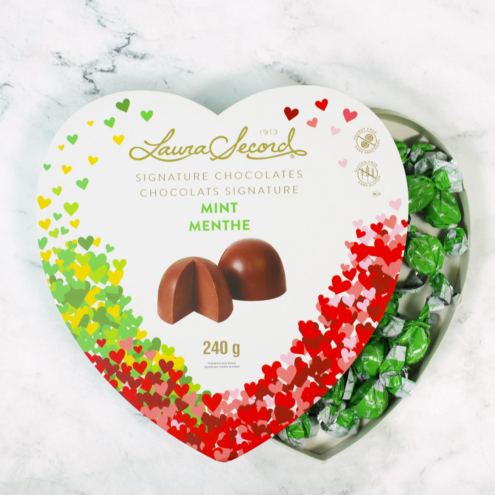 Boîte coeur Signature - Menthe 240 g [86536]
