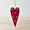 Heart Hanging Decoration With Star - 13.5cm