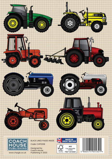 Tractors A5 Lined Notebook