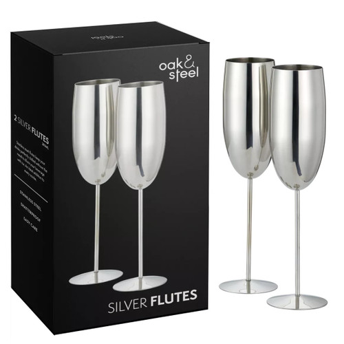 Stainless Steel Champagne Flutes