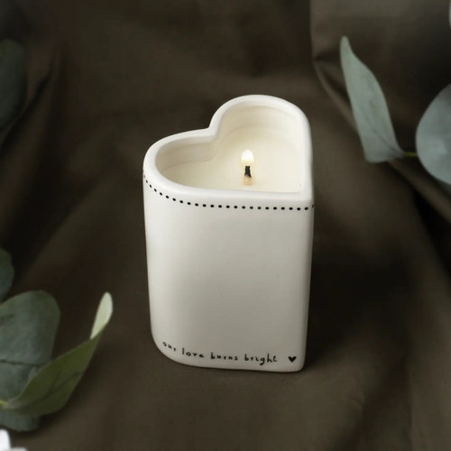 Ceramic Heart Candle