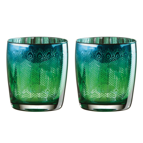 Peacock DOF Tumblers - Set of 2