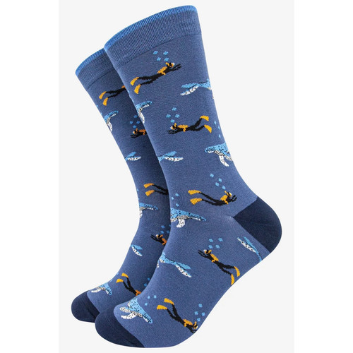 Socks - Men's Scuba Diver and Whale Bamboo Socks