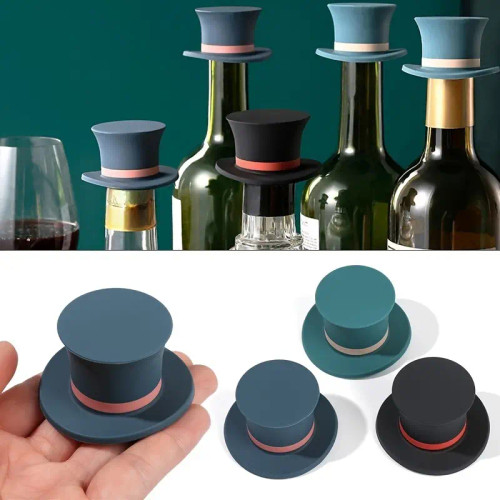 Top Hat Silicone Wine Stopper