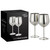 Oak & Steel Metal Wine Glasses - Set of 2