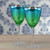 Peacock Wine Glasses - Set of 2